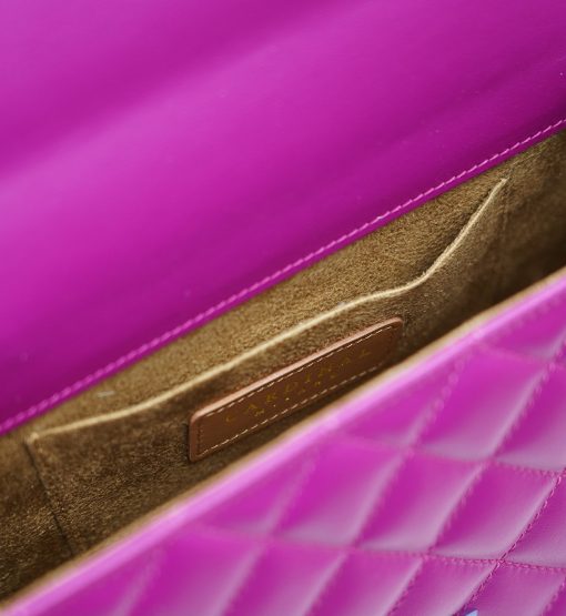 ⁦Opèra Quilted orchid leather shoulder chain bag⁩ - الصورة ⁦7⁩