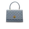 Opera Quilted Blue Lavanda Leather bag 01