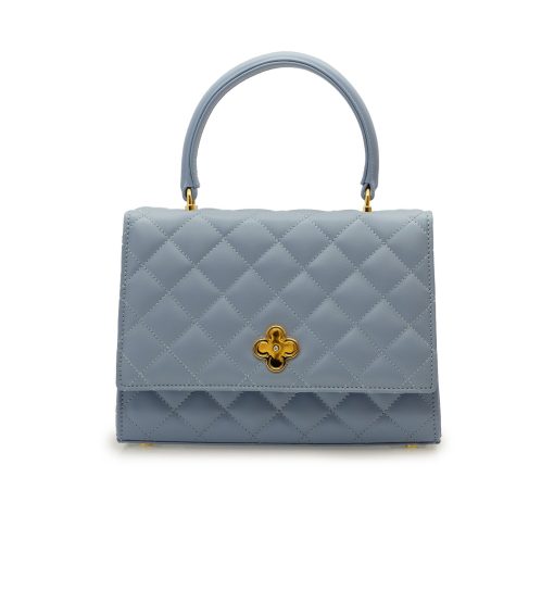 ⁦Opèra Quilted Blue Lavanda leather shoulder chain bag⁩ - الصورة ⁦5⁩