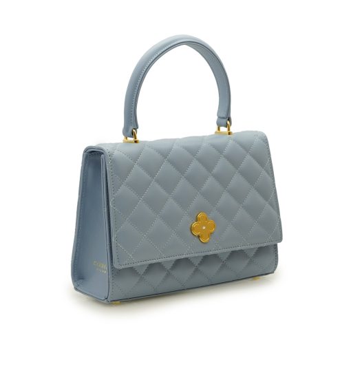 ⁦Opèra Quilted Blue Lavanda leather shoulder chain bag⁩ - الصورة ⁦4⁩