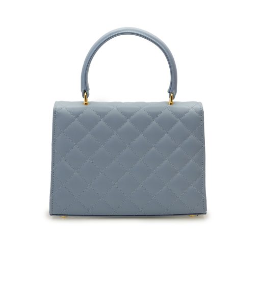 ⁦Opèra Quilted Blue Lavanda leather shoulder chain bag⁩ - الصورة ⁦3⁩