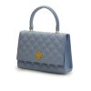 Opera Quilted Blue Lavanda Leather bag 04
