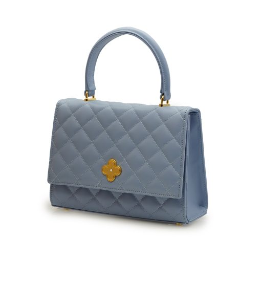 ⁦Opèra Quilted Blue Lavanda leather shoulder chain bag⁩ - الصورة ⁦2⁩