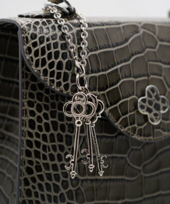 Alternative view of Cardinal Palladium keychain