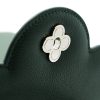 First Lady Dark Green Flower Twist Leather Bag 06