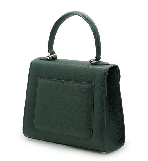 ⁦First Lady Flower-twist Green textured  leather handbag⁩ - الصورة ⁦5⁩