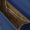 First Lady Navy Blue Flower Twist Leather Bag 01