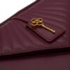 Milady Plum Plain Calf Leather Shoulder Bag – by Cardinal Milano – luxury italian design