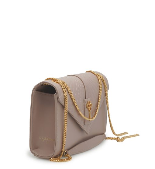 ⁦Milady powder color plain leather chain bag⁩ - الصورة ⁦6⁩