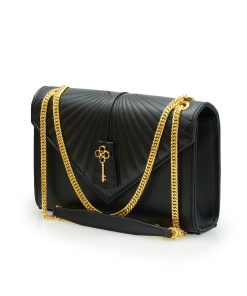 Milady Black Key Embellished Shoulder Bag 03