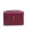 Milady Plum Plain Calf Leather Shoulder Bag – by Cardinal Milano – luxury italian design