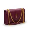 Milady Plum Plain Calf Leather Shoulder Bag – by Cardinal Milano – luxury italian design
