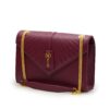 Milady Plum Plain Calf Leather Shoulder Bag – by Cardinal Milano – luxury italian design