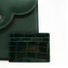 Cardinal Milano Crocodile Dark Green leather cardholder 04