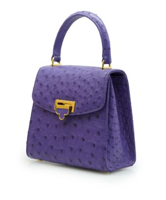 Alternative view of Tiffany Mini Purple Ostrich leather handbag MTO