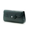 Time21 Dark Green Crocodile Leather Clutch 03