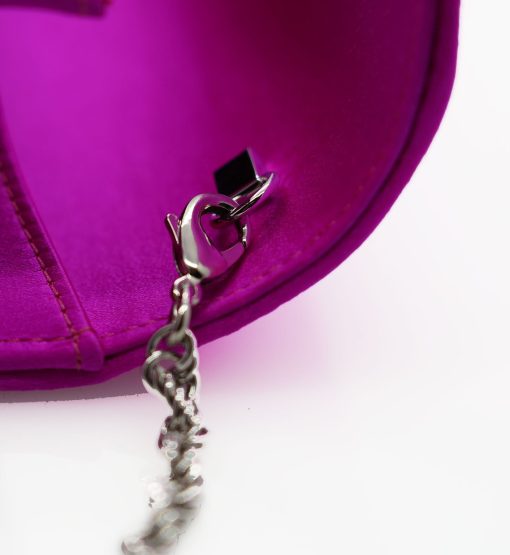 ⁦Lady Princess Fuchsia silk  clutch⁩ - الصورة ⁦6⁩