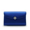 Lady Princess Royal blue silk clutch – by Cardinal Milano – luxury italian design