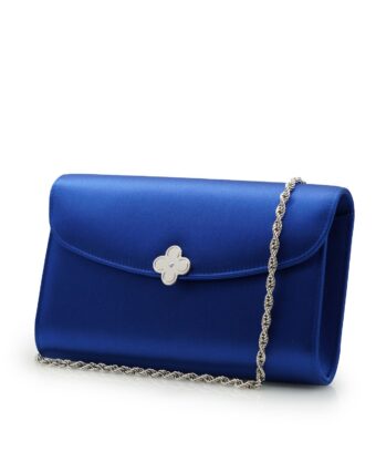 Alternative view of Lady Princess Royal blue silk  clutch