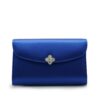 Lady Princess Royal blue silk clutch – by Cardinal Milano – luxury italian design