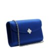 Lady Princess Royal blue silk clutch – by Cardinal Milano – luxury italian design