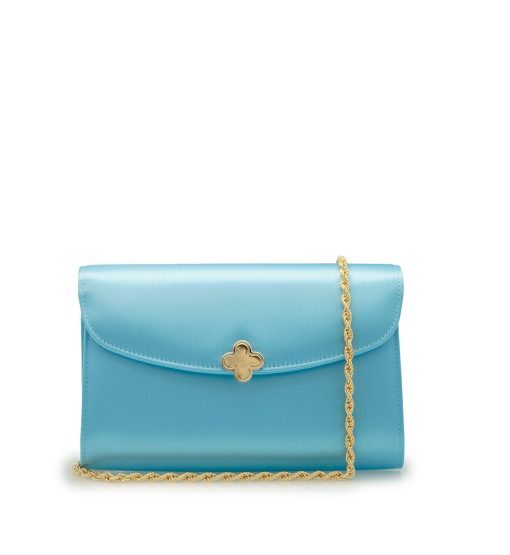 Lady Princess Blue Sky silk  clutch