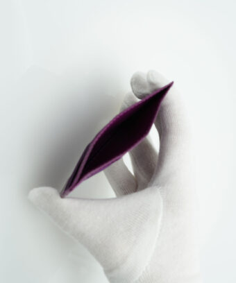 Alternative view of Crocodile Purple leather card holder