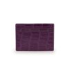 Cardinal Milano Crocodile Purple leather cardholder 04