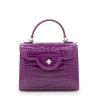 First Lady Small Purple crocodile  handbag