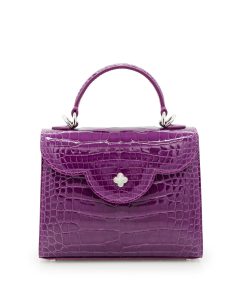 First Lady Small Purple crocodile  handbag
