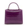 First Lady Small Purple Crocodile Leather Bag 06