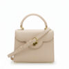 First Lady small Beige textured leather bag – by Cardinal Milano – luxury italian design