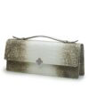 Time 22 Himalaya Croc embossed leather bag white gold MTO – by Cardinal Milano – luxury italian design