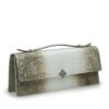 Time 22 Himalaya Croc embossed leather bag white gold MTO – by Cardinal Milano – luxury italian design