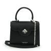 First Lady Small Black Satin handbag 01