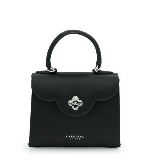 ⁦First Lady Diamond  black satin handbag⁩ - الصورة ⁦5⁩