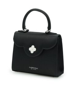 First Lady Small Black Satin handbag 03