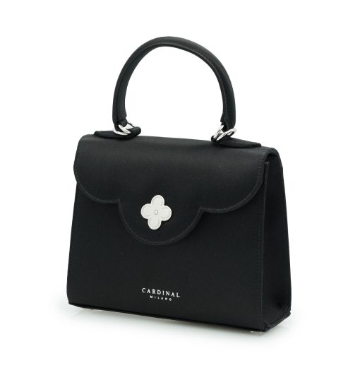 ⁦First Lady Diamond  black satin handbag⁩ - الصورة ⁦2⁩