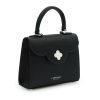 First Lady Small Black Satin handbag 05