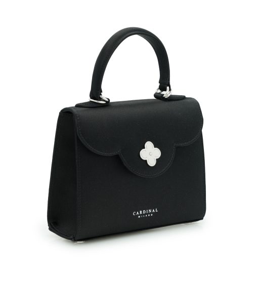 ⁦First Lady Diamond  black satin handbag⁩ - الصورة ⁦3⁩