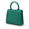 First Lady Small Emerald Ostrich Leather Bag 04