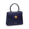 First Lady Small Navy Blue Leather handbag 04