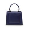 First Lady Small Navy Blue Leather handbag 05