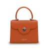 First Lady Small Orange Leather handbag 01