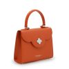 First Lady Small Orange Leather handbag 03