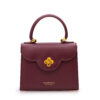 First Lady small diamond burgundy leather handbag – by Cardinal Milano – luxury italian design