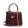 First Lady small diamond burgundy leather handbag – by Cardinal Milano – luxury italian design
