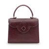 First Lady Burgundy Lizard leather handbag 01