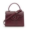 First Lady Burgundy Lizard leather handbag 02