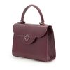 First Lady Burgundy Lizard leather handbag 03